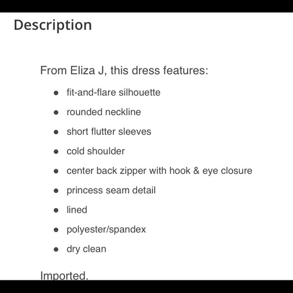 Eliza J cream Short fluttered sleeve cold shoulder - Picture 4 of 4